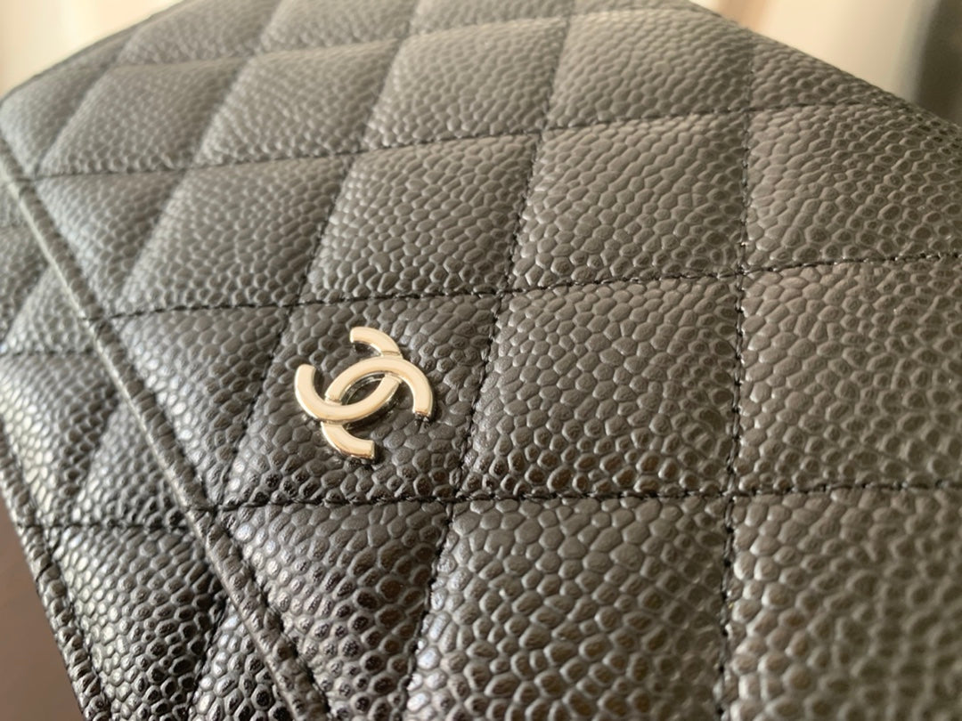 CHANEL WOC 19CM BLACK CAVIAR SILVER HARDWARE
