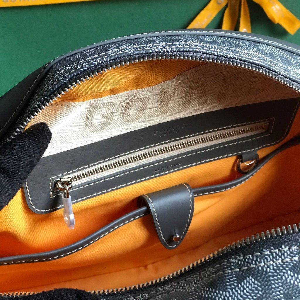 SAINT JEANNE BAG 35 IN GREY GOYARDINE CANVAS AND CALFSKIN
