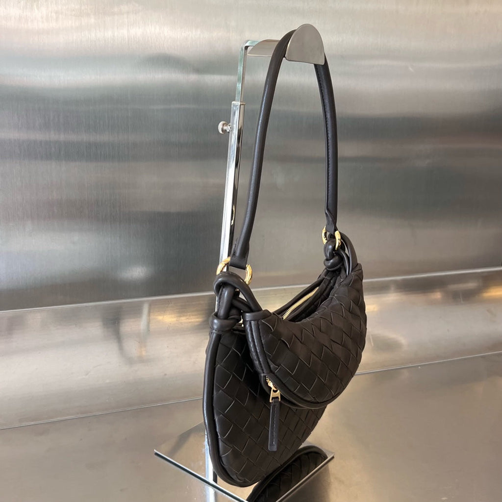 MEDIUM GEMELLI 36 CHOCOLATE LAMBSKIN