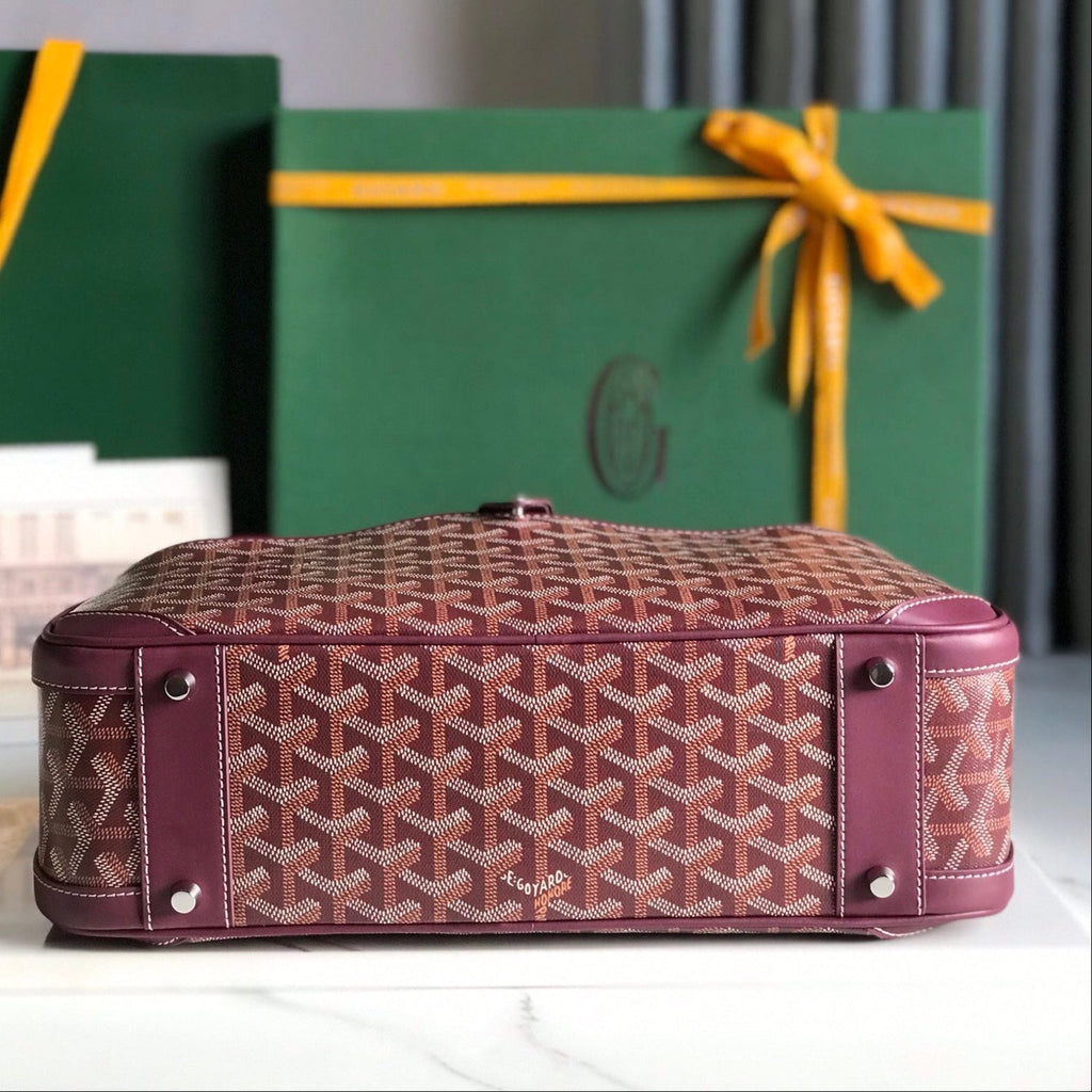 SAINT JEANNE BAG 35 IN CANNON PINK GOYARDINE CANVAS AND CALFSKIN