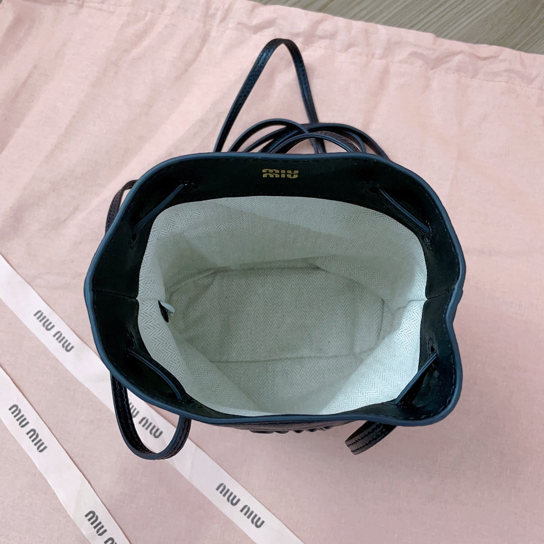 MINI BAG 17 IN BLACK SHINY CALFSKIN