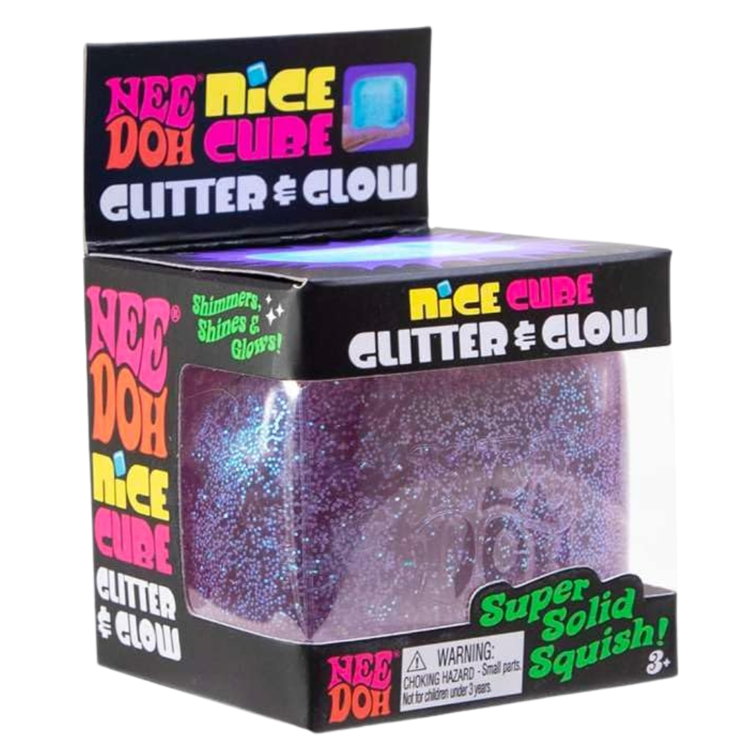 NeeDoh | NICE Cube Glitter & Glow | Super Squeeze!
