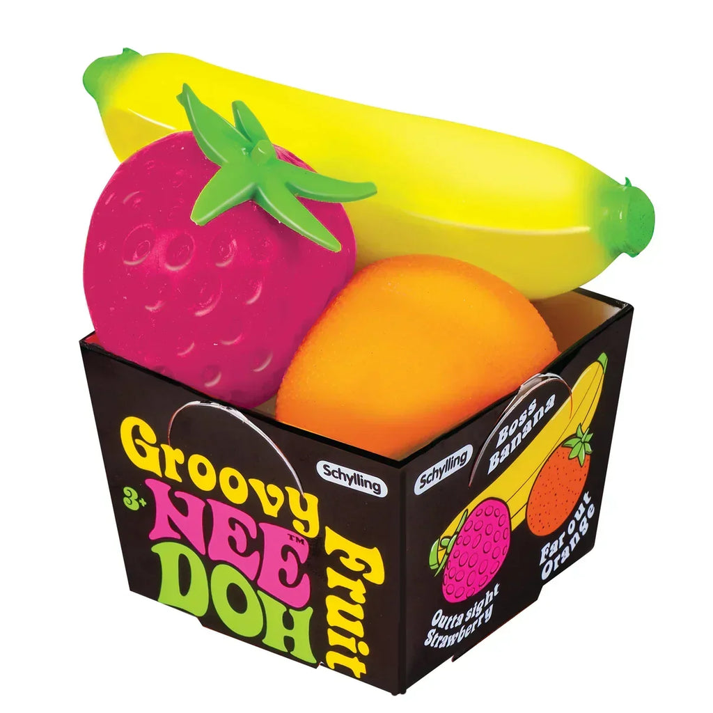 NeeDoh Groovy Fruit Set | Squishy Sensory Fidget Toys
