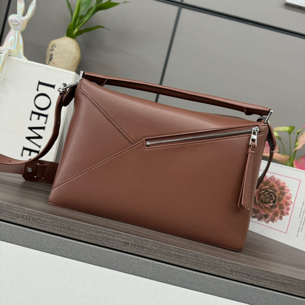 LOE PUZZLE 33 BAG IN PENNY BROWN CALFSKIN