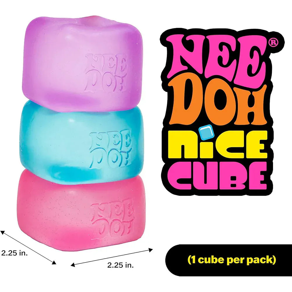 Schylling Needoh Nice Cube Sensory Fidget Cube Stress Relief Anxiety Sensory Tool for Focus ADHD & Calming Office Desk Gadget